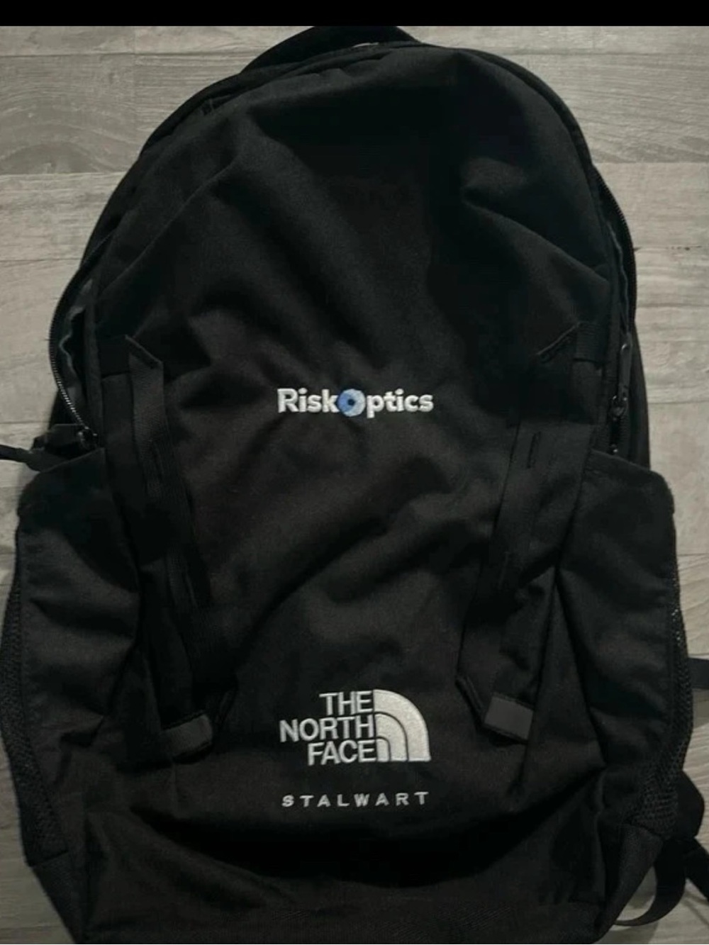 The North Face Black Stalwart Backpack with RiskOptics Logo